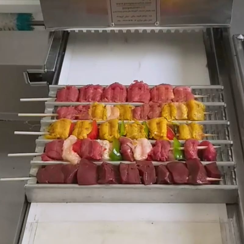 Stainless steel barbecue skewer machine
